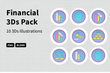 Financial 3D Icon Pack