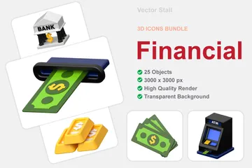 Financial 3D Icon Pack