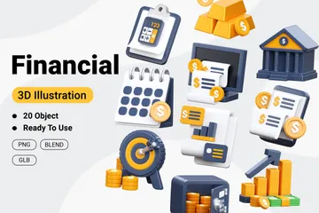 Financial 3D Icon Pack