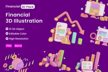 Financial 3D Icon Pack