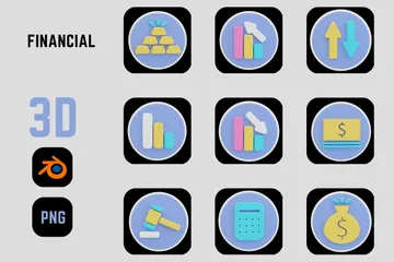 Financial 3D Icon Pack