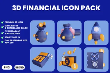 Financial 3D Icon Pack