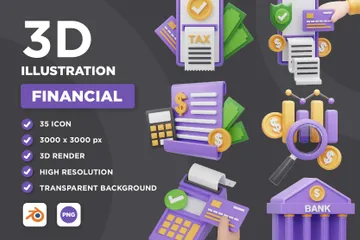 Financial 3D Icon Pack