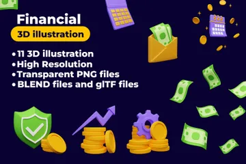 Financial 3D Icon Pack