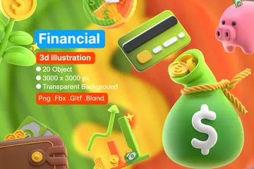 Financial 3D Icon Pack