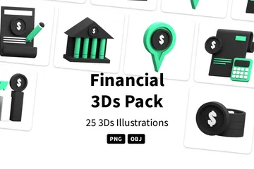 재정적인 3D Icon 팩