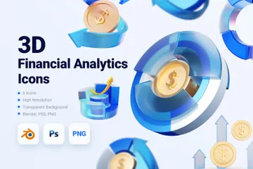 財務分析 3D Iconパック