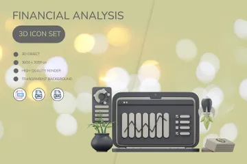 Financial Analysis 3D Icon Pack