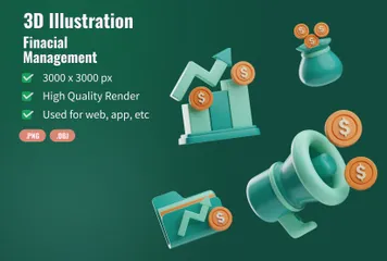 Financial Management 3D Icon Pack