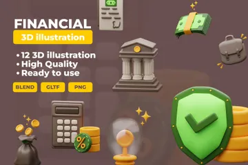 Financier Pack 3D Icon