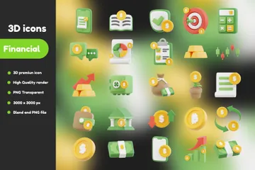 Financier Pack 3D Icon