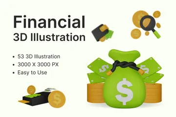 Financier Pack 3D Icon