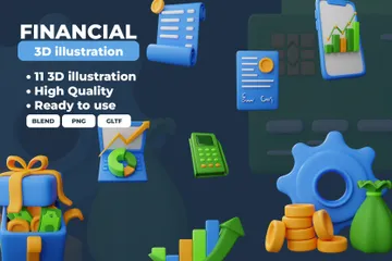 Financiero Paquete de Icon 3D
