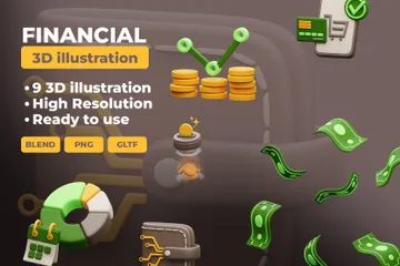 Financiero Paquete de Icon 3D