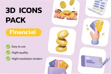Vol.1 financiero Paquete de Icon 3D