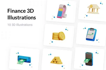 Finanzas Paquete de Illustration 3D