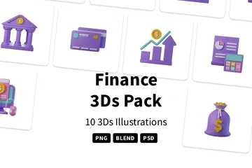 Finanzas Paquete de Icon 3D