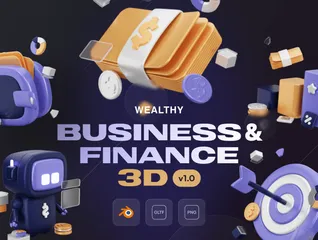 Financiación de las empresas Paquete de Icon 3D