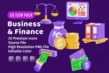 Financiación de las empresas Paquete de Icon 3D