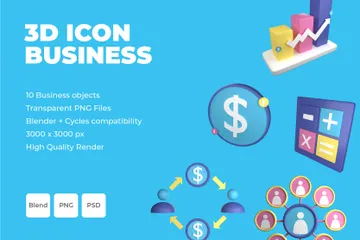 Negocio financiero Paquete de Icon 3D
