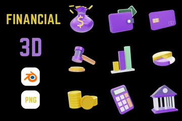 Finanziell 3D Icon Pack