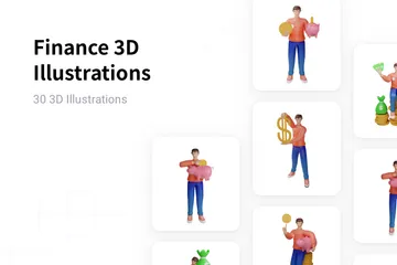 Finanzen 3D Illustration Pack