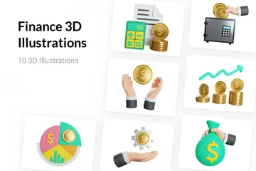 Finanzen 3D Illustration Pack