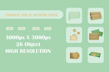 Finanzen 3D Icon Pack