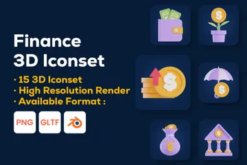 Finanzen 3D Icon Pack