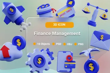 Finanzverwaltung 3D Icon Pack