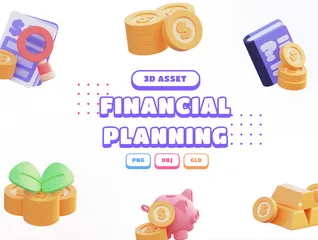 Finanzielle Planung 3D Icon Pack