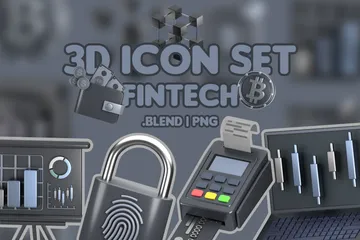 FINTECH 3D Icon Pack
