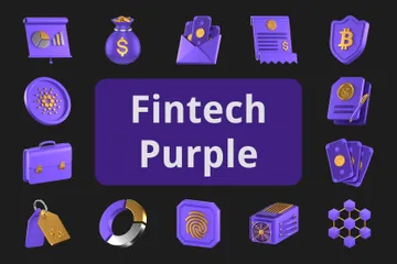 Technologie financière Pack 3D Icon