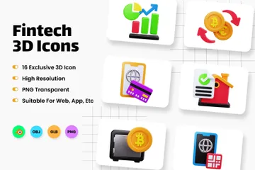 Fintech 3D Icon Pack