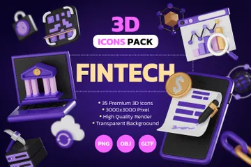 Fintech 3D Icon Pack