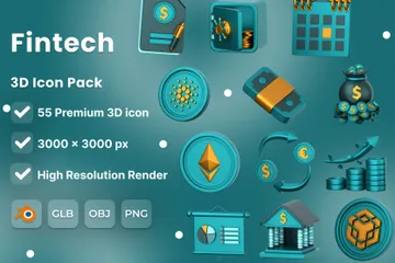 Fintech 3D Icon Pack