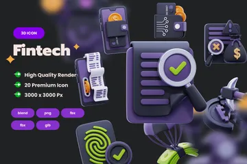 Fintech 3D Icon Pack