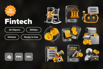 Fintech 3D Icon Pack