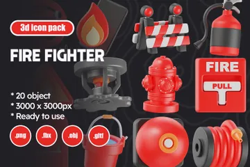 Fire Fighter 3D Icon Pack