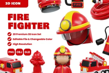 Fire Fighter 3D Icon Pack