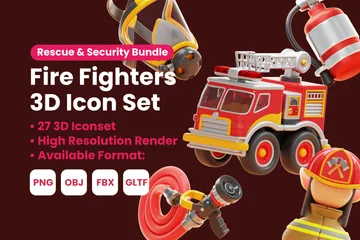 Fire Fighters 3D Icon Pack