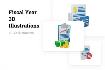 Fiscal Year 3D Illustration Pack
