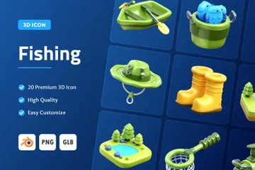 Fishing 3D Icon Pack