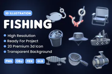 FISHING 3D Icon Pack