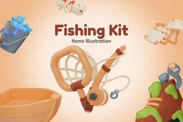 Fishing Kit 3D Icon Pack