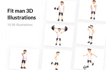 Fit Man 3D Illustration Pack