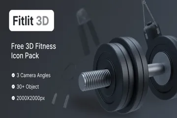 Free Fitfit Fitness Pacote de Illustration 3D