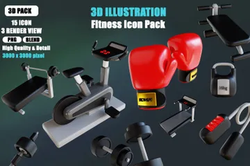 Fitness 3D Icon Pack