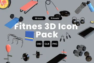 Fitness 3D Icon Pack