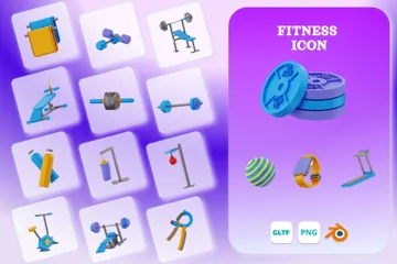 FITNESS 3D Icon Pack